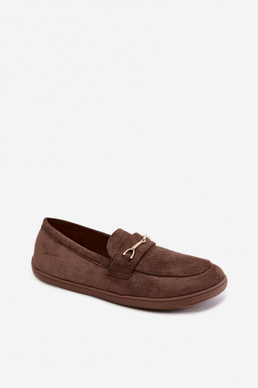 Mocassins dorés Barefoot Ze avec détails bruns Paresa