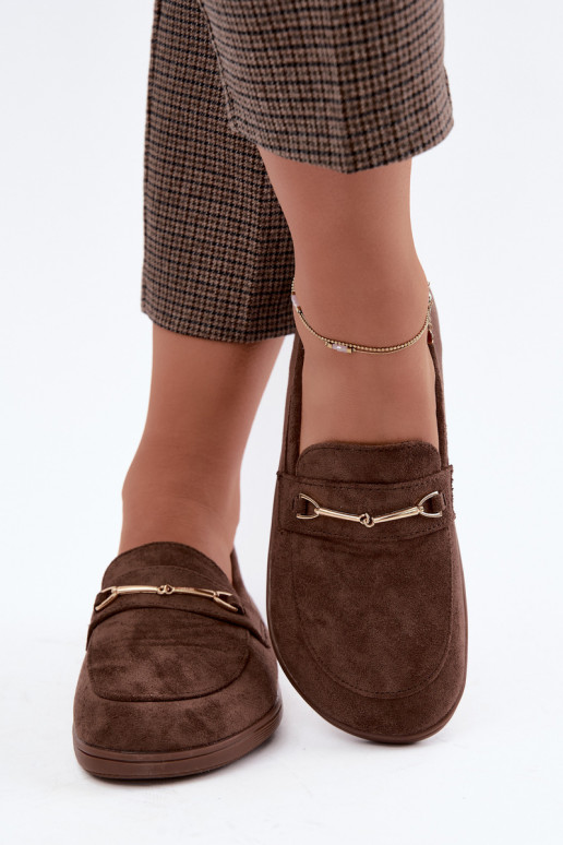 Mocassins dorés Barefoot Ze avec détails bruns Paresa
