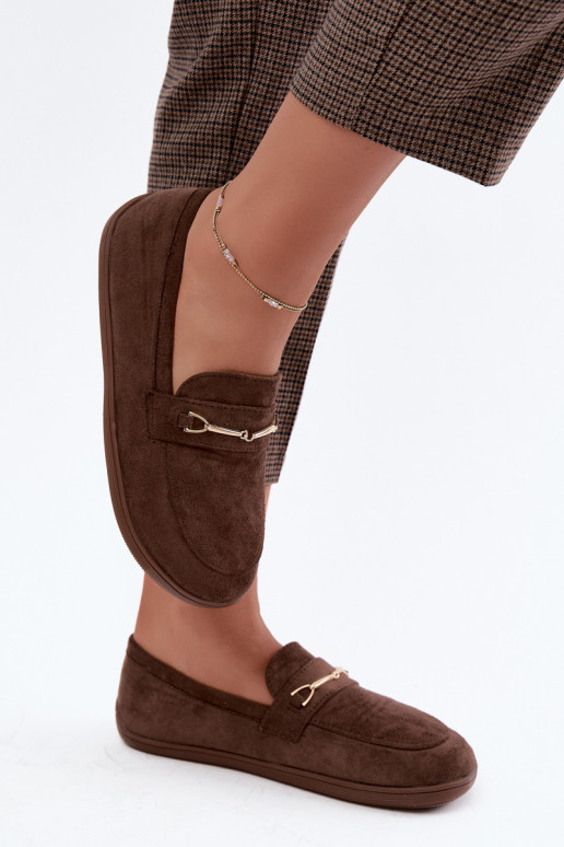 Mocassins dorés Barefoot Ze avec détails bruns Paresa