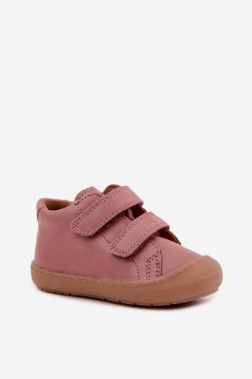 Chaussures en cuir pour enfants rose foncé Barefoot Froddo G2130328-6