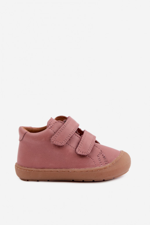 Chaussures en cuir pour enfants rose foncé Barefoot Froddo G2130328-6