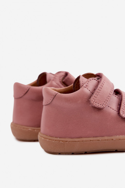 Chaussures en cuir pour enfants rose foncé Barefoot Froddo G2130328-6