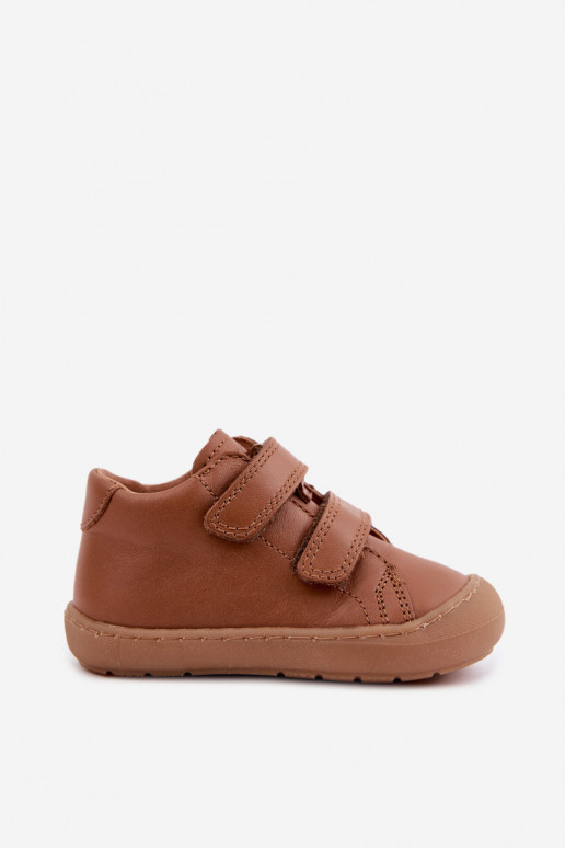 Chaussures en cuir pour enfants marron Barefoot Froddo G2130328-2