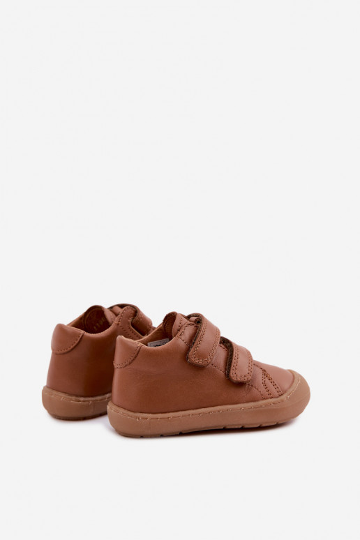 Chaussures en cuir pour enfants marron Barefoot Froddo G2130328-2
