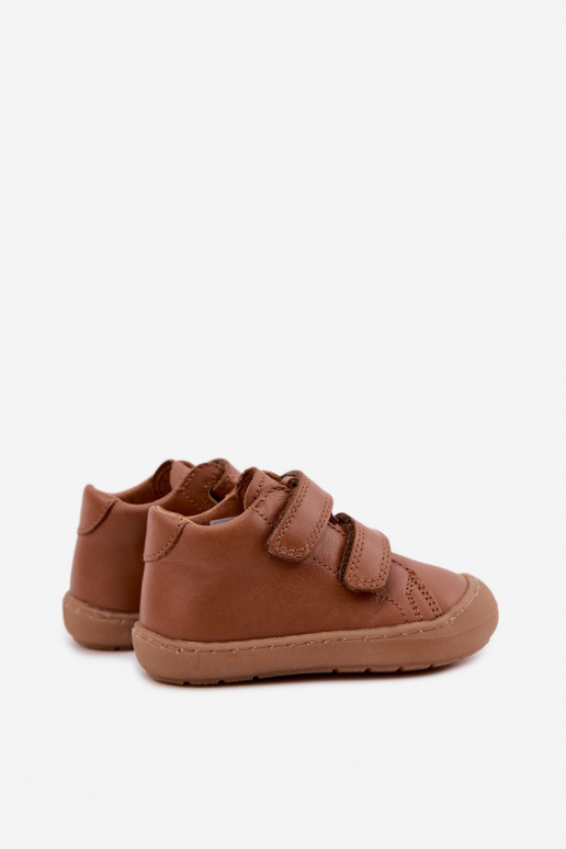 Chaussures en cuir pour enfants marron Barefoot Froddo G2130328-2