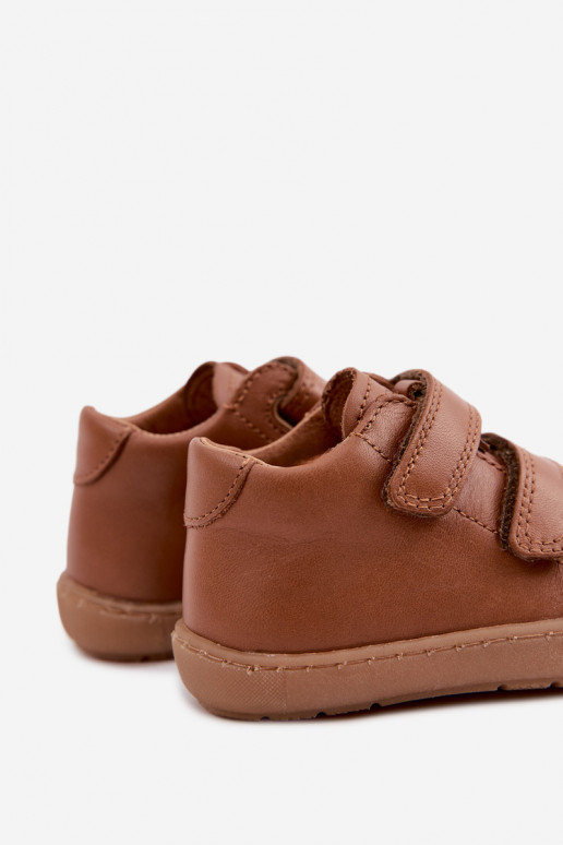 Chaussures en cuir pour enfants marron Barefoot Froddo G2130328-2