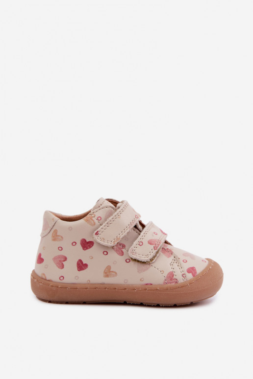 Chaussures en cuir pour enfants couleur sable Barefoot Froddo G2130328-64