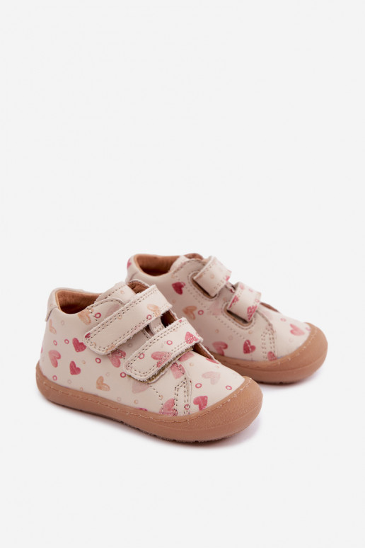 Chaussures en cuir pour enfants couleur sable Barefoot Froddo G2130328-64