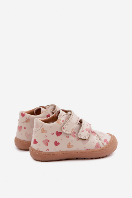 Chaussures en cuir pour enfants couleur sable Barefoot Froddo G2130328-64