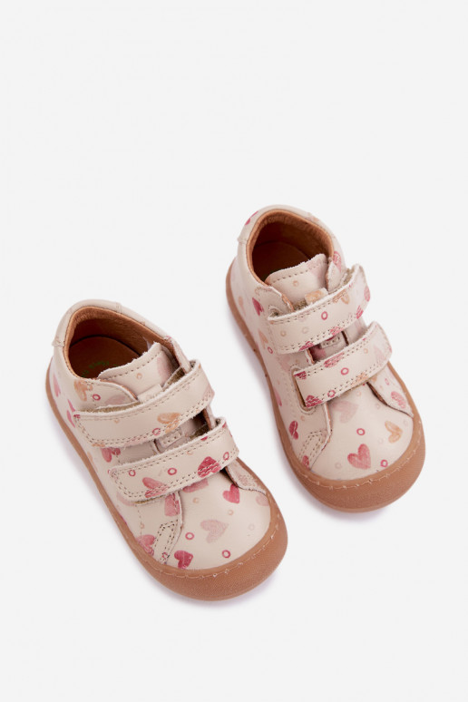 Chaussures en cuir pour enfants couleur sable Barefoot Froddo G2130328-64
