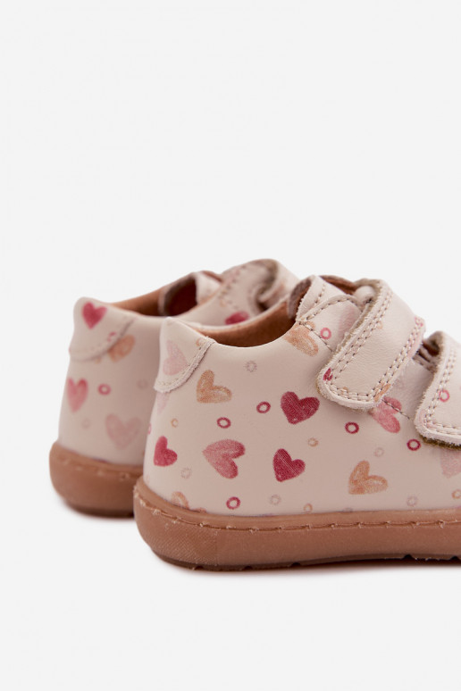 Chaussures en cuir pour enfants couleur sable Barefoot Froddo G2130328-64