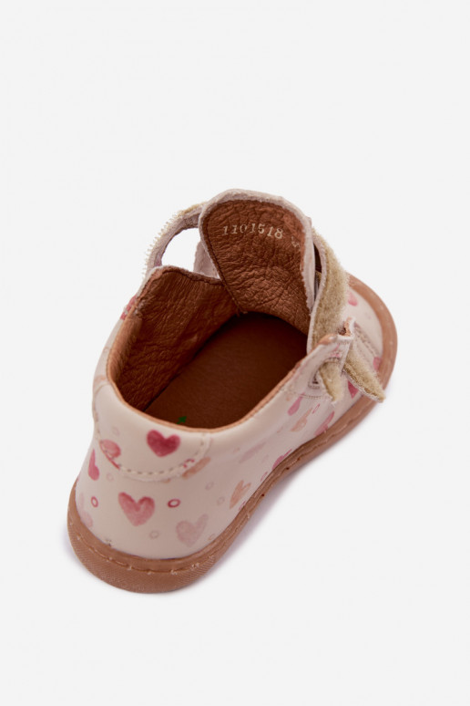 Chaussures en cuir pour enfants couleur sable Barefoot Froddo G2130328-64