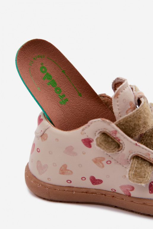 Chaussures en cuir pour enfants couleur sable Barefoot Froddo G2130328-64