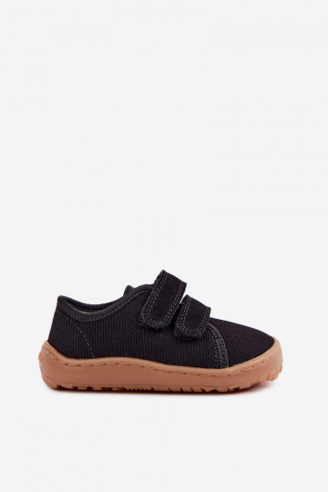 Chaussons pour enfants noirs Barefoot Froddo Canvas G1700440-19 2