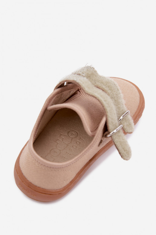 Chaussons pour enfants couleur sable Barefoot Froddo Canvas G1700440-22