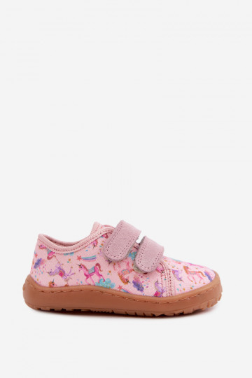 Chaussons pour enfants roses Barefoot Licornes Froddo Canvas G1700440-26 2