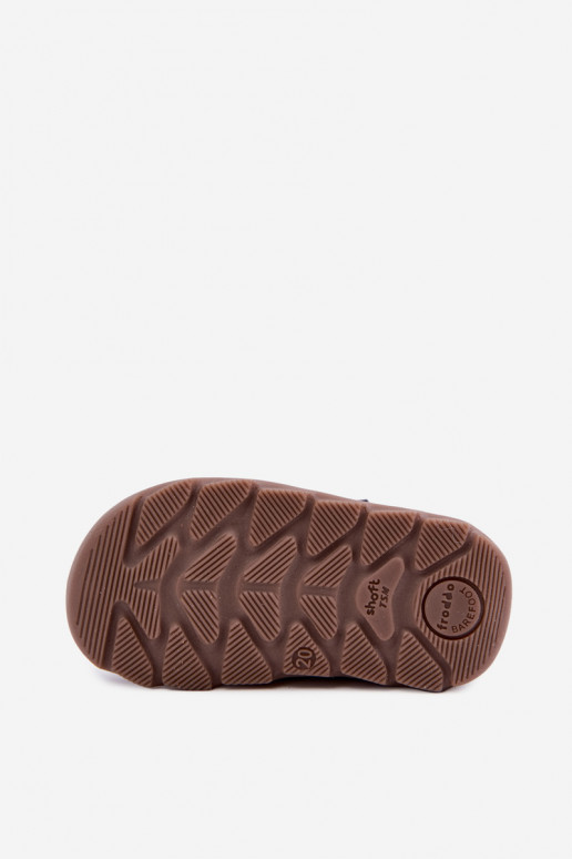 Chaussures en cuir pour enfants bleu foncé Barefoot Froddo G2110150