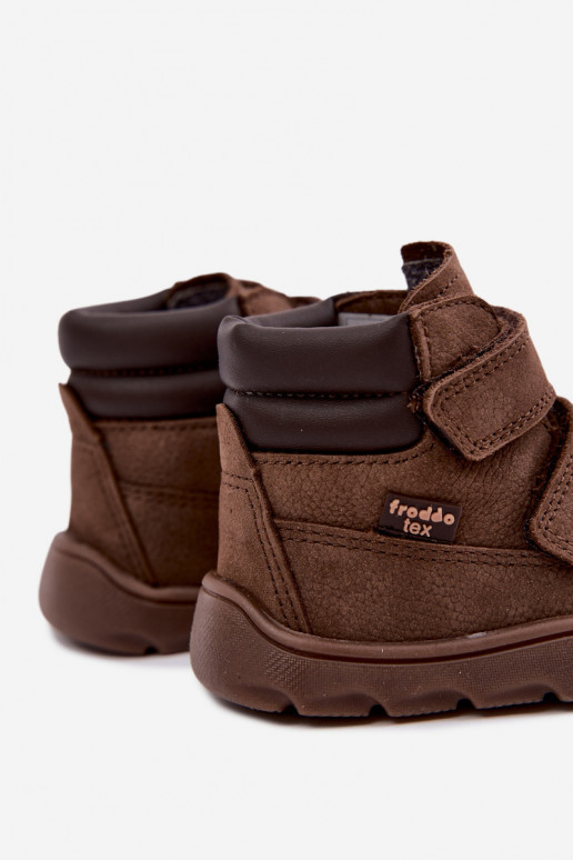Chaussures en cuir pour enfants marron Barefoot Froddo G2110150-13