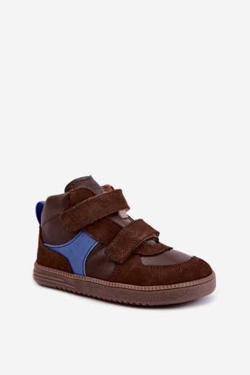 Chaussures en daim pour enfants marron Barefoot Froddo G2110157-1