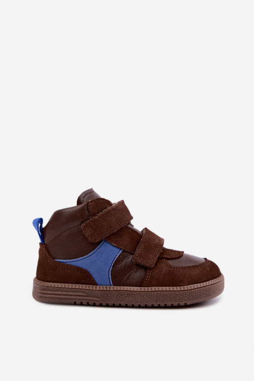 Chaussures en daim pour enfants marron Barefoot Froddo G2110157-1