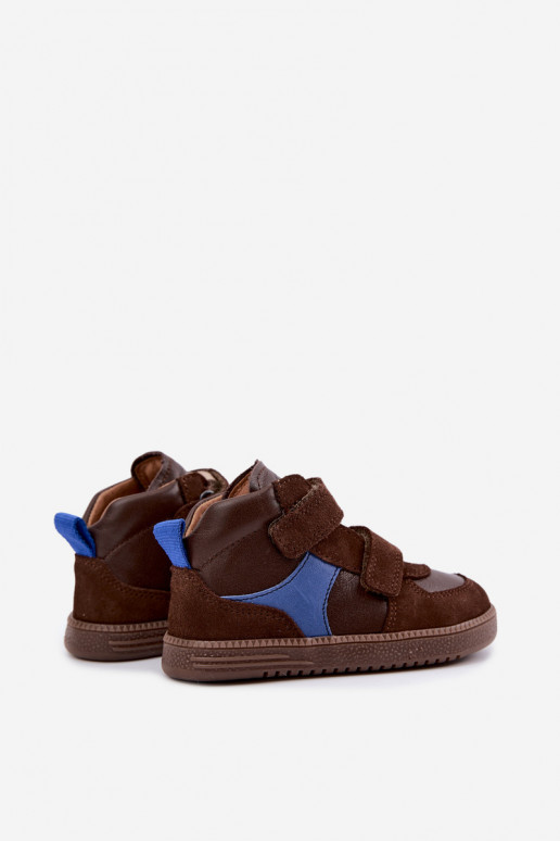 Chaussures en daim pour enfants marron Barefoot Froddo G2110157-1