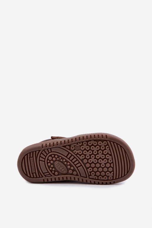 Chaussures en daim pour enfants marron Barefoot Froddo G2110157-1