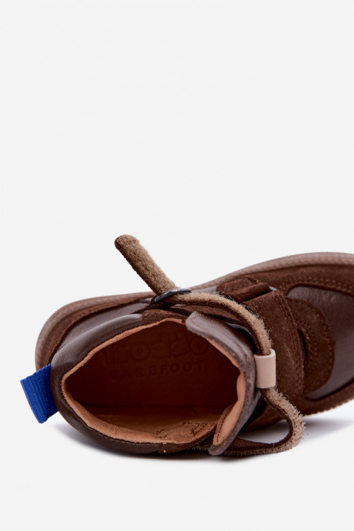 Chaussures en daim pour enfants marron Barefoot Froddo G2110157-1