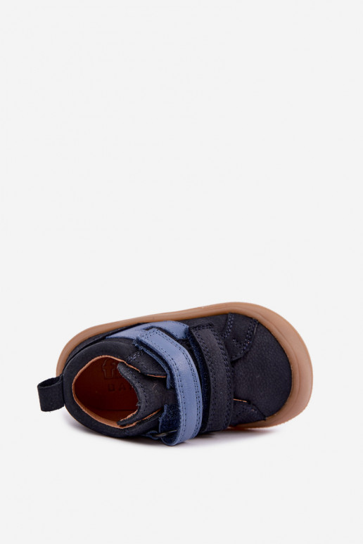 Chaussures en cuir pour enfants bleu foncé Barefoot Froddo G2130380