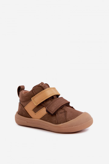 Chaussures en cuir pour enfants marron Barefoot Froddo G2130380-2