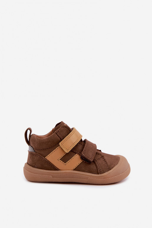 Chaussures en cuir pour enfants marron Barefoot Froddo G2130380-2