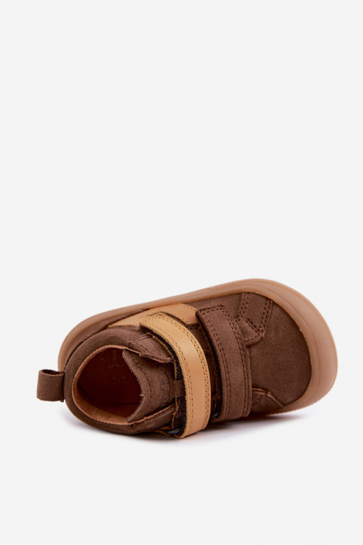 Chaussures en cuir pour enfants marron Barefoot Froddo G2130380-2