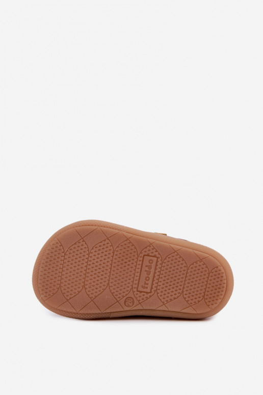 Chaussures en cuir pour enfants marron Barefoot Froddo G2130380-2