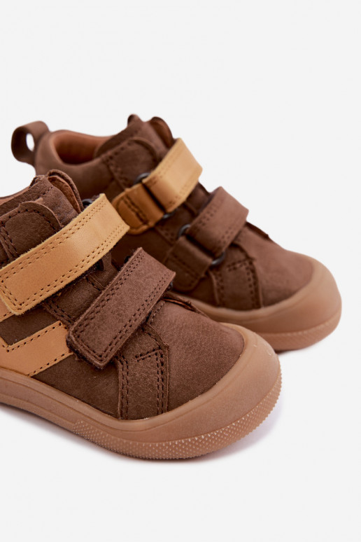 Chaussures en cuir pour enfants marron Barefoot Froddo G2130380-2