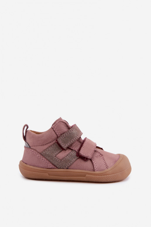 Chaussures en cuir pour enfants Barefoot FRODDO G2130380-3 en rose