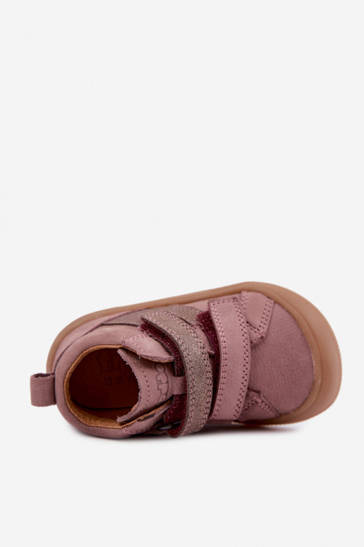 Chaussures en cuir pour enfants Barefoot FRODDO G2130380-3 en rose