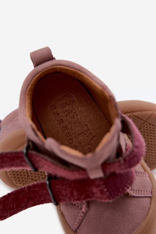 Chaussures en cuir pour enfants Barefoot FRODDO G2130380-3 en rose