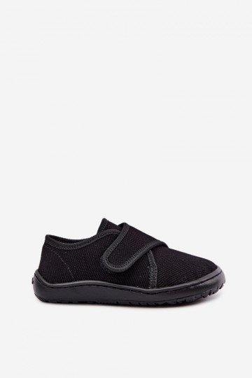 Chaussons pour enfants garçons avec fermetures adhésives Barefoot Froddo G1700438-15 en noir 2