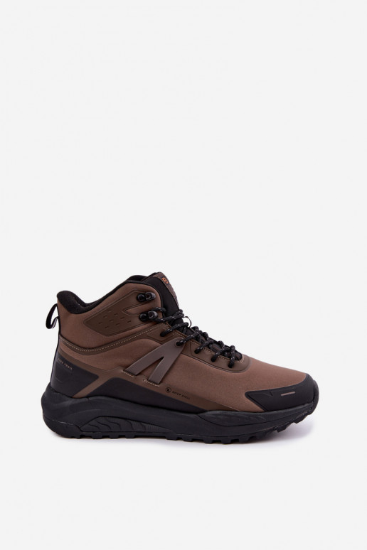 Bottes de randonnée isolées pour hommes imperméables en marron Koby