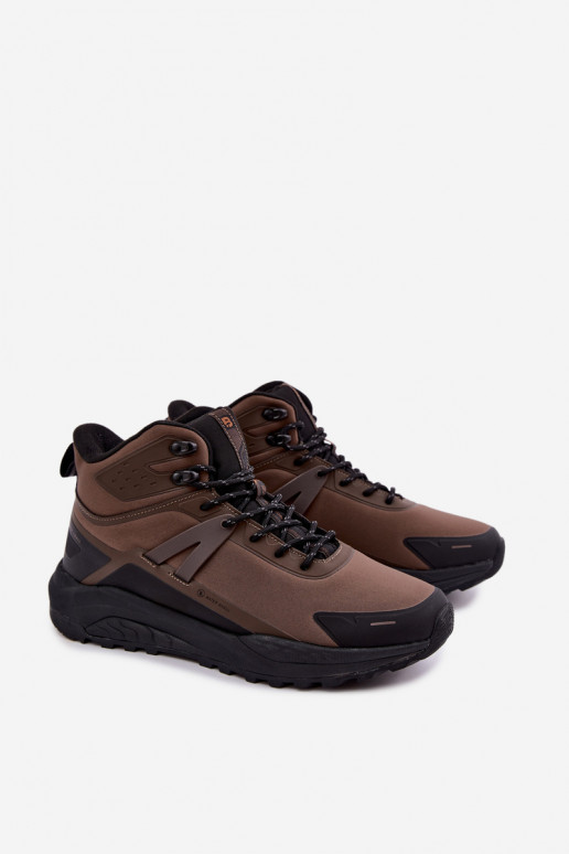 Bottes de randonnée isolées pour hommes imperméables en marron Koby