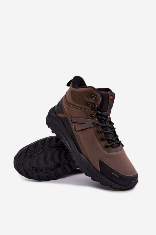 Bottes de randonnée isolées pour hommes imperméables en marron Koby
