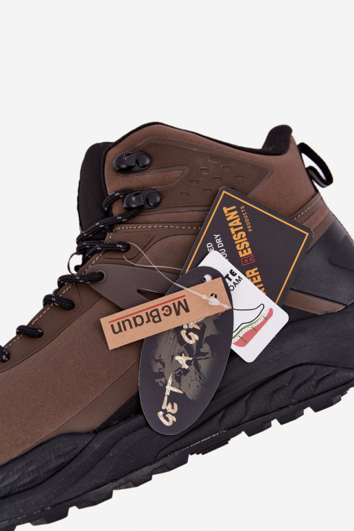 Bottes de randonnée isolées pour hommes imperméables en marron Koby