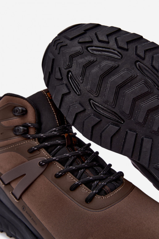 Bottes de randonnée isolées pour hommes imperméables en marron Koby