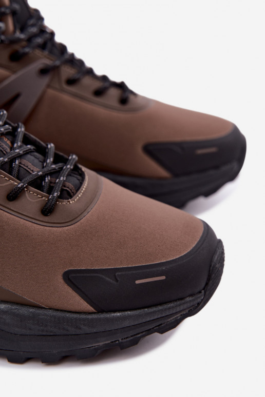 Bottes de randonnée isolées pour hommes imperméables en marron Koby
