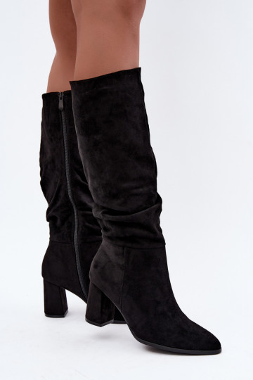 Bottes isolées pour femmes hautes avec talons en noir Raleya 2