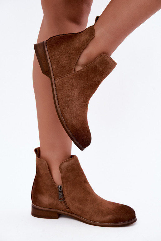 Bottes en daim avec découpes Vinceza 133142 marron