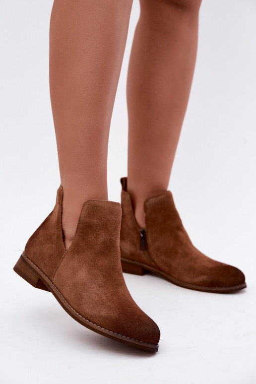 Bottes en daim avec découpes Vinceza 133142 marron