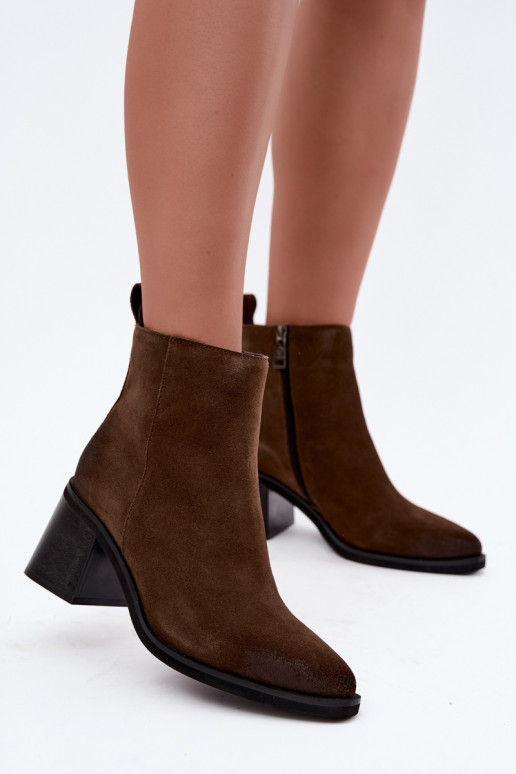 Bottines isolées avec talons Vinceza 133100 kaki