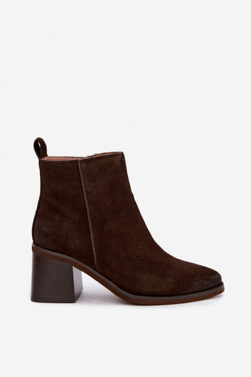 Bottines isolées en simili cuir avec talons Vinceza couleur chocolat