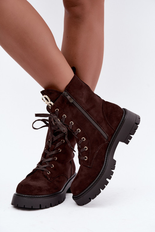 Bottines chaudes pour femmes avec ornements en simili daim Falira