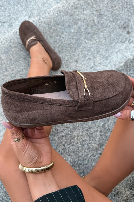 Mocassins dorés Barefoot Ze avec détails bruns Paresa